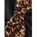 Mens Leopard Print Button Up Lapel Short Sleeve Shirts